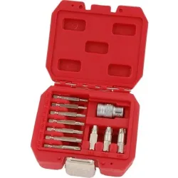 Screw extractors for damaged machined Torx nuts and bolts