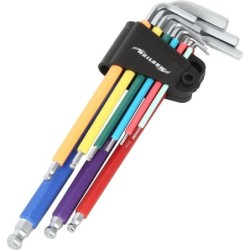 Klucze imbus trzpieniowe hex multicolor długie z kulką