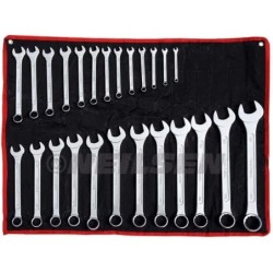 Zestaw kluczy płasko oczkowych 6-32mm 25el mocne