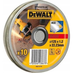 Tarcze do cięcia metalu stalio INOX 125x1,2x22,2mm 10 sztuk Dewalt