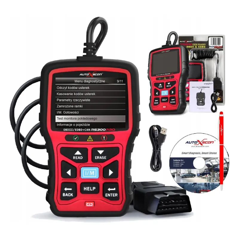 Profesjonalny tester skaner diagnostyczny AUTOXSCAN RS300 PRO POLSKI