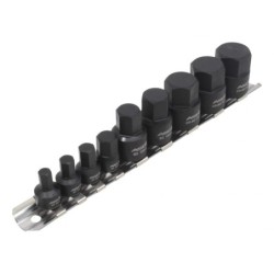 SADA ŠESŤHRANNÝCH NÁSTRČNÝCH HLAVÍC METRICKÝCH 6-19MM 1/4 3/8