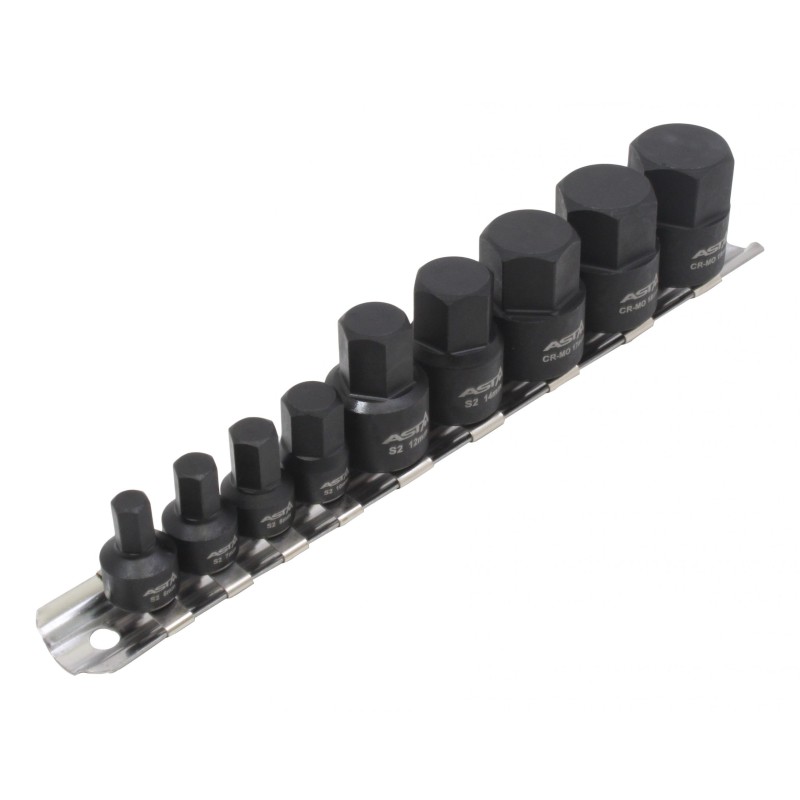 NASADKI UDAROWE ZESTAW NASADEK UDAROWYCH HEX IMBUS METRYCZNE 6-19MM 1 4 3 8