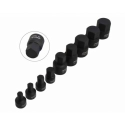 NASADKI UDAROWE ZESTAW NASADEK UDAROWYCH HEX IMBUS METRYCZNE 6-19MM 1/4 3/8