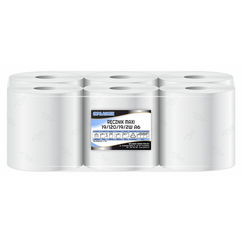 Ręcznik papierowy kuchenny Celuloza Czyściwo przemysłowe 2W 120M x6 rolek