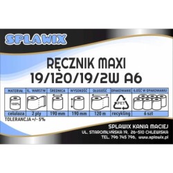 Ręcznik papierowy kuchenny Celuloza Czyściwo przemysłowe 2W 120M x6 rolek