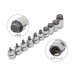 Klucze Nasadki imbus HEX 3-14MM 3/8″ - 1/2″ Niskie ASTA