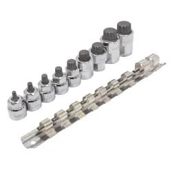 SPLINE XZN socket spanners low 1/4"-3/8 " M4-M18 set of 10 el.
