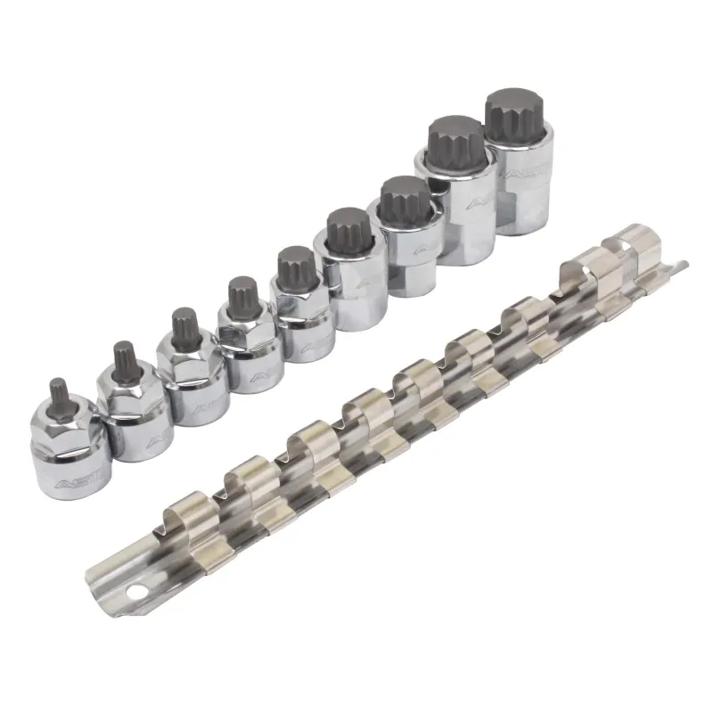 Klucze nasadki SPLINE XZN niskie 1 4 -3 8 M4-M18 zestaw 10 el.