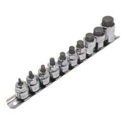 Klucze nasadki SPLINE XZN niskie 1/4 „-3/8 ” M4-M18 zestaw 10 el.