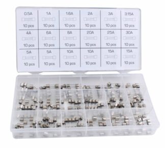 ZESTAW BEZPIECZNIKÓW SZKLANYCH 5X20MM – 180SZT