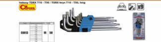 KLUCZE TORX "CORONA" T10-T50 C.V. 9 ELEM