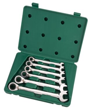 ZESTAW KLUCZY KLUCZE PŁASKO-OCZKOWE Z GRZECHOTKĄ 10-19mm SATA