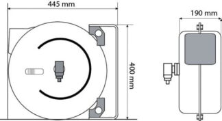 ZWIJADŁO Z WĘŻEM DO SPRĘŻONEGO POWIETRZA I WODY 1/4''x15M PCV