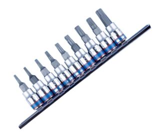 ZESTAW NASADEK 1/4" TORX Z OTWOREM 9 szt. T8 - T40 BLISTER
