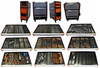 Wózek narzędziowy z wyposażeniem 736 elementów