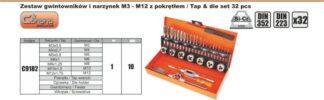 GWINTOWNIK ZESTAW GWINTOWNIKÓW I NARZYNEK M3-M12