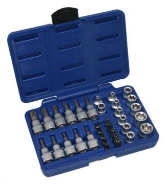 KLUCZE NASADOWE TORX 3/8'' - ZESTAW 34 ELEM.