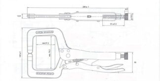 Szczypce spawalnicze zaciskowe typ c 280mm asta