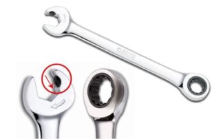 KLUCZ PŁASKO-OCZKOWY Z PODWÓJNĄ GRZECHOTKĄ 10MM SATA