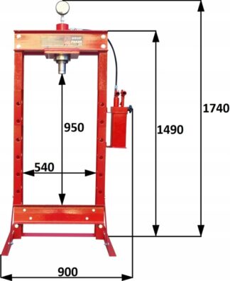 Prasa 30t hydrauliczna podwójny napęd szybko wolno