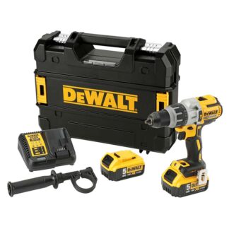 Wiertarko wkrętarka akumulatorowa udarowa 95Nm DeWALT 18V XR, 3-biegi, 2 x 5.0Ah w walizce TSTAK