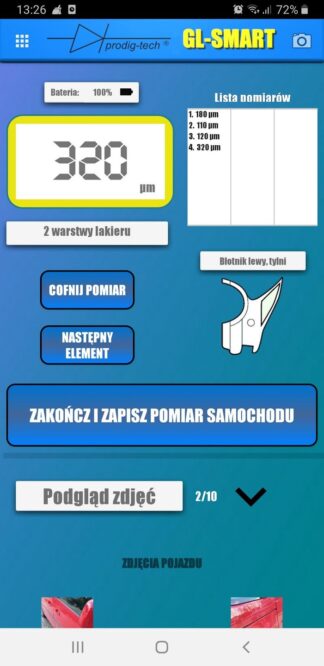 Miernik Grubości lakieru tester APLIKACJA IOS Android