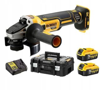 Zestaw Szlifierka kątowa akumulatorowa Dewalt 125mm XR 2x 5.0 AH