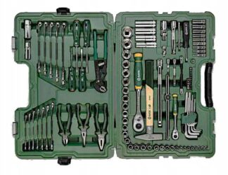 Zestaw klucze nasadowe walizka narzędziowa 104 el 1/4 1/2 SATA