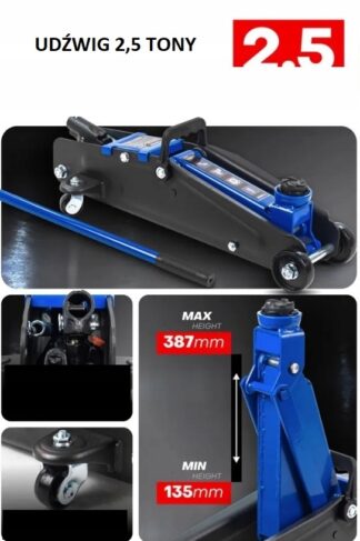 Podnośnik samochodowy hydrauliczny żaba lewarek 2.5 T 13.5 MM