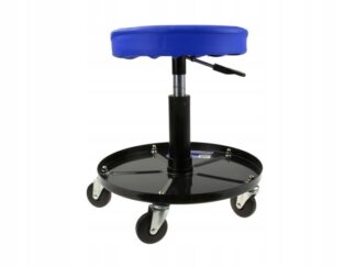 Stołek taboret warsztatowy obrotowy z półką Geko